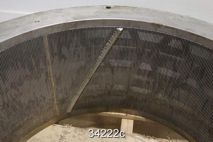 Used Black Clawson UV 100 Pressure Screen Basket, .015 Slots #34222