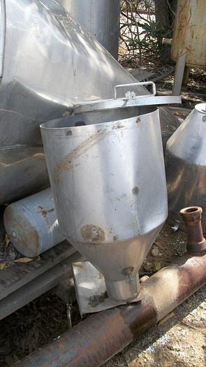 Used Hopper, S/st, 16" x 15", 13" Cone Bottom #S740139