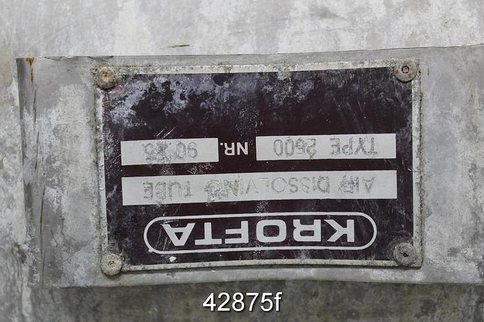 Used Krofta Model 2500 Air Dissolving Tubes #42875