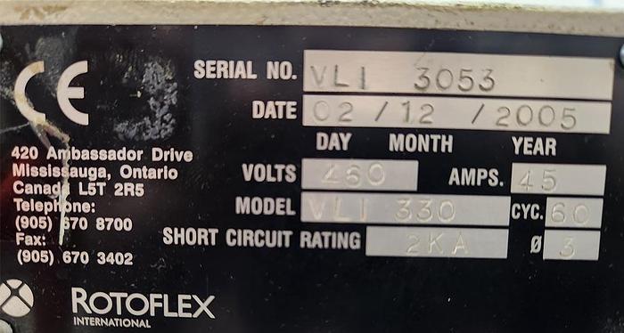 Used 13" ROTOFLEX VLI 330 SLITTER REWINDER