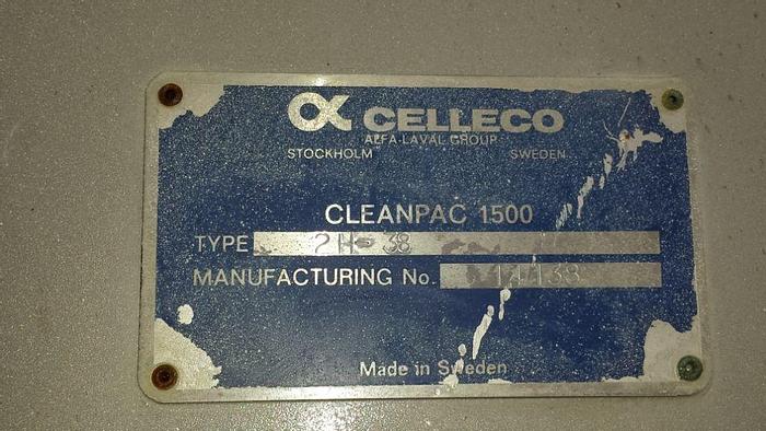 Used CELLECO CLEANPAC 1500 2 - STAGE .LOW CONSISTENCY CLEANERS