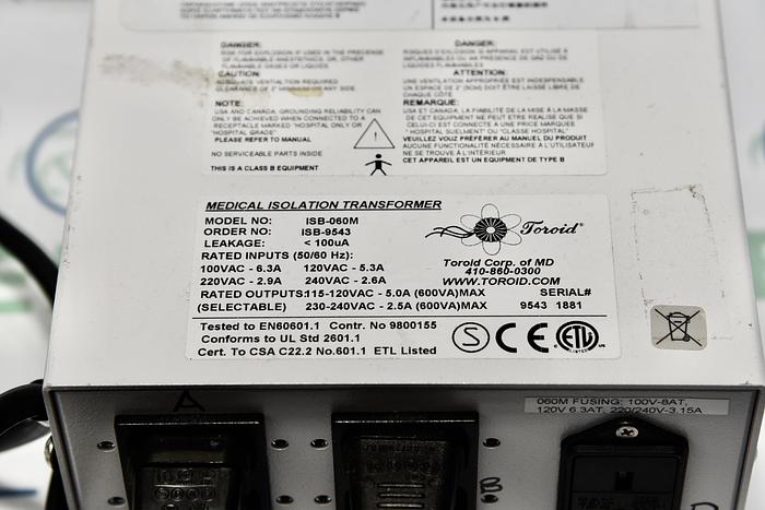 Used VOLCANO S5I 807400-001 IMAGING SYSTEM POWER SUPPLY