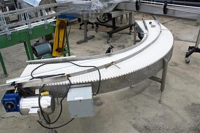 Used Conveyor, 16" x 9', 90 degree, w/ motor