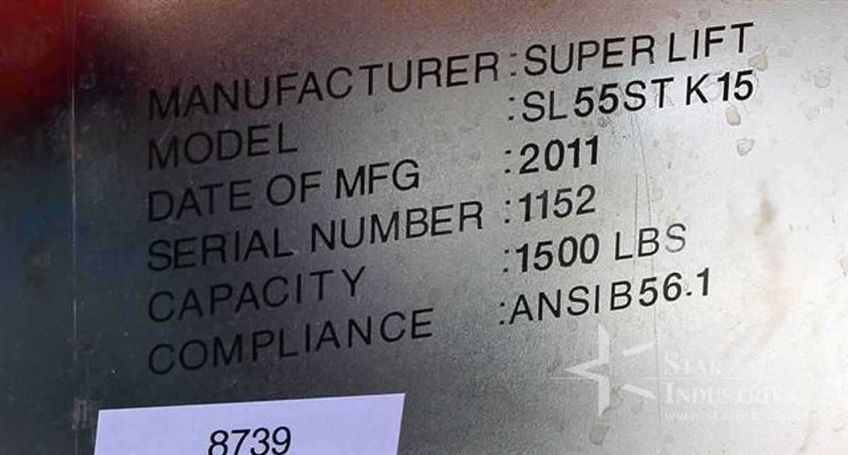 Used SuperLift SL55ST-K-15 Walkie Stacker