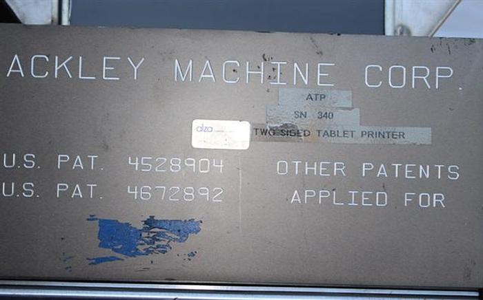 Used ACKLEY DOUBLE-SIDED TABLET PRINTER