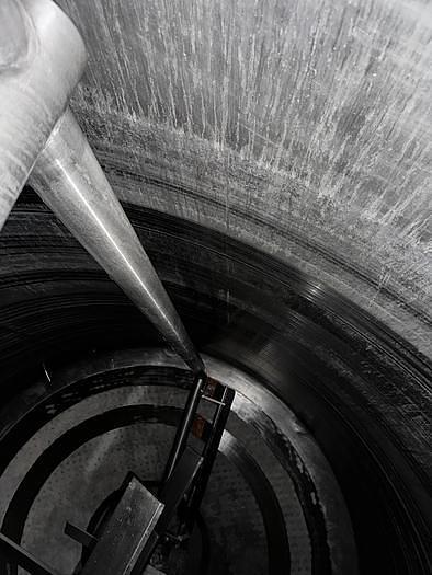 Used Stainless Steel 6,000 Gallon Jacketed & Double Motion Agitated Tank with scraper agitation and center agitation with turbine blade paddles