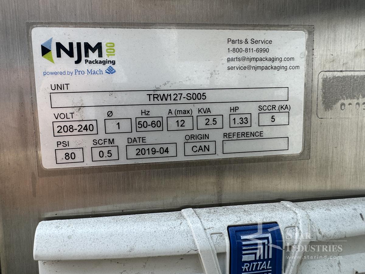 Used NJM Trotter W 127 Labeler w/ 3 Roll Splice