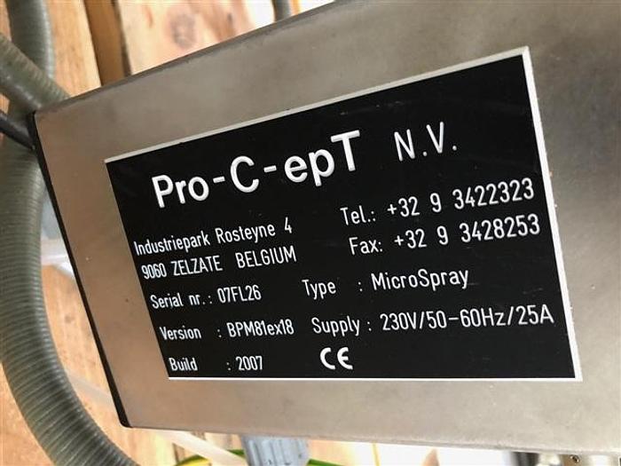 Used Pro-C-epT MicroSpray Spray Dryer/Chiller, Model vBPM81ex18