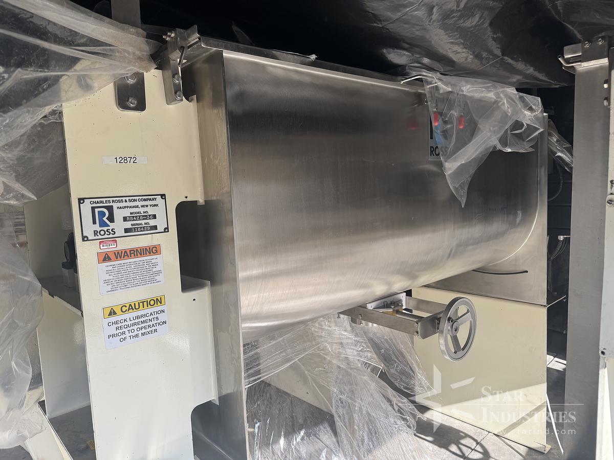 Used Ross 36 c.f. s.s. Ribbon Blender, Model RB42B-36