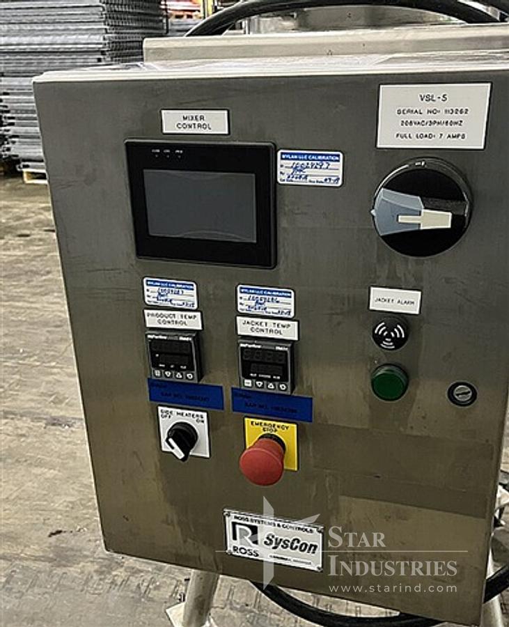 Used 5 gallon Ross mixing kettle, model VSL-5,