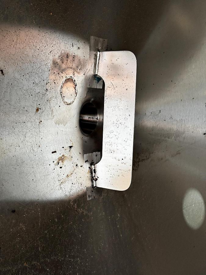 Used Tank, 1,500 Gallon, Stainless Steel, Vertical, Cherry-Burrell