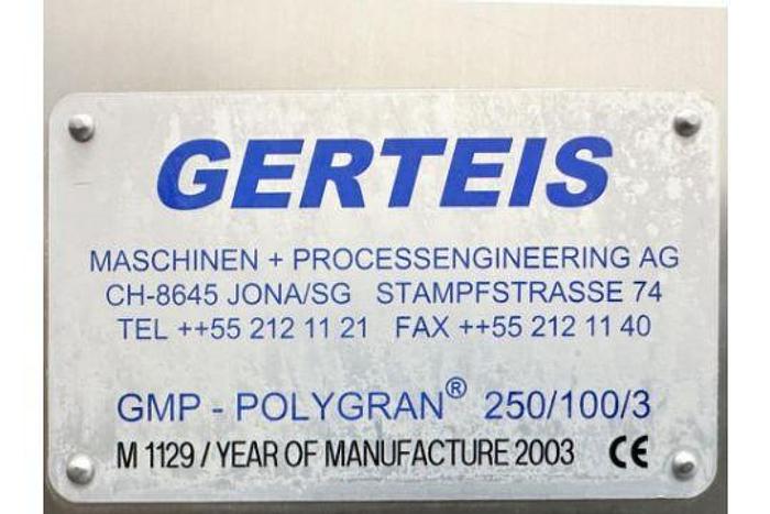 Used Gerteis Roller Compactor, 480/60/3