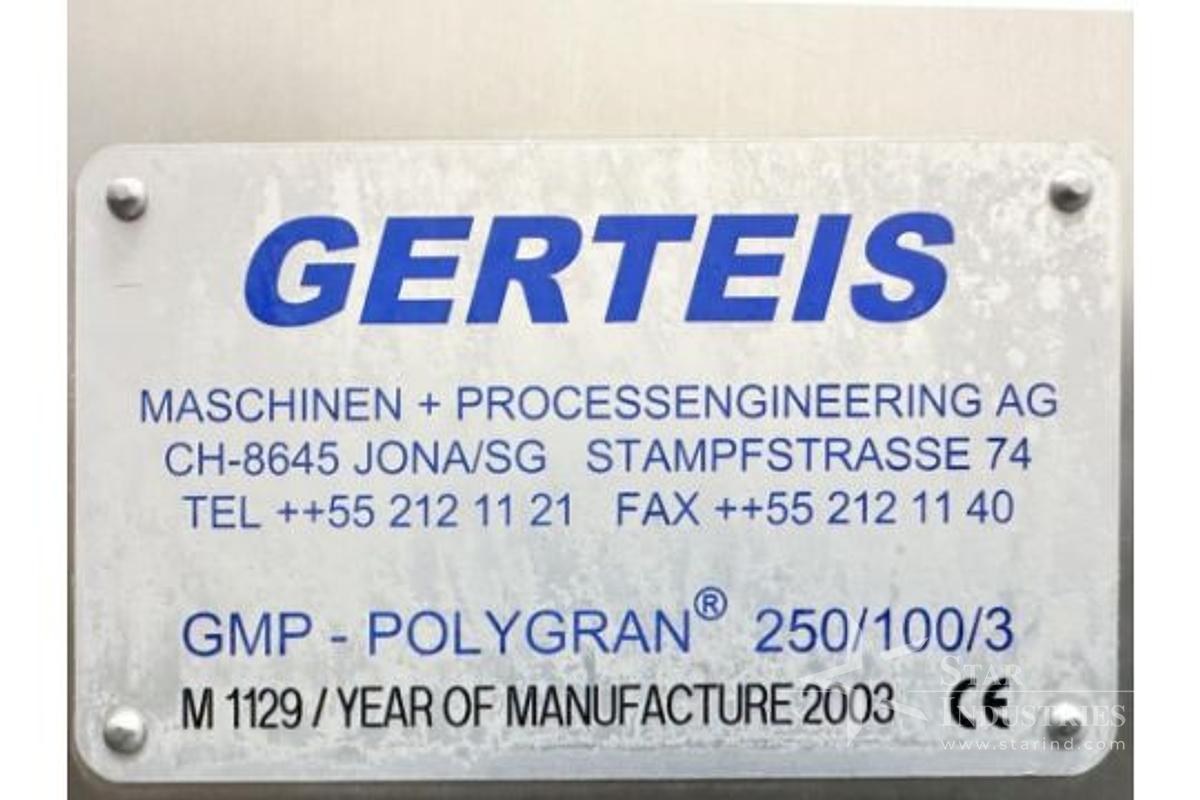 Used Gerteis Roller Compactor, 480/60/3