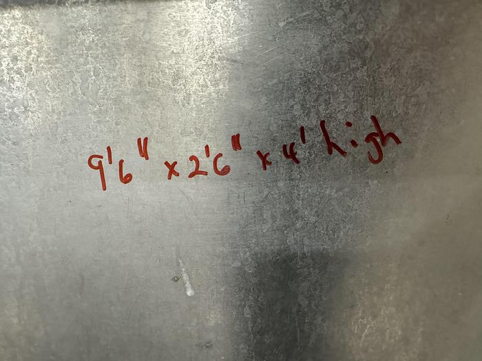 Used Stainless Sink 96''L x 30''W x 48'' Depth