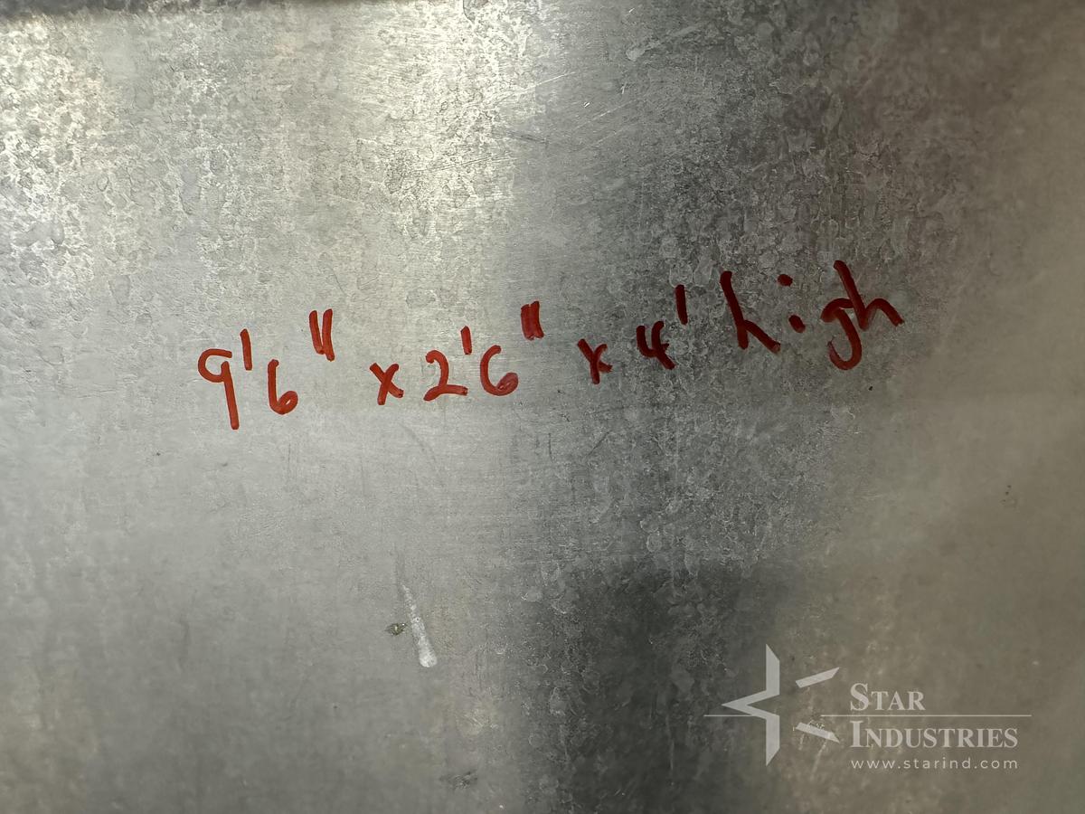 Used Stainless Sink 96''L x 30''W x 48'' Depth