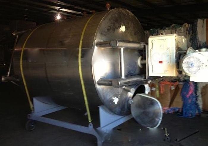 Used 2,000 gallon Walker jacketed Tank w/ dbl-motion