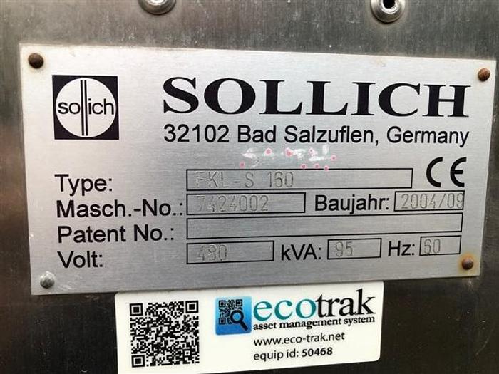 Used Sollich Model FKL-S 160 Chiller