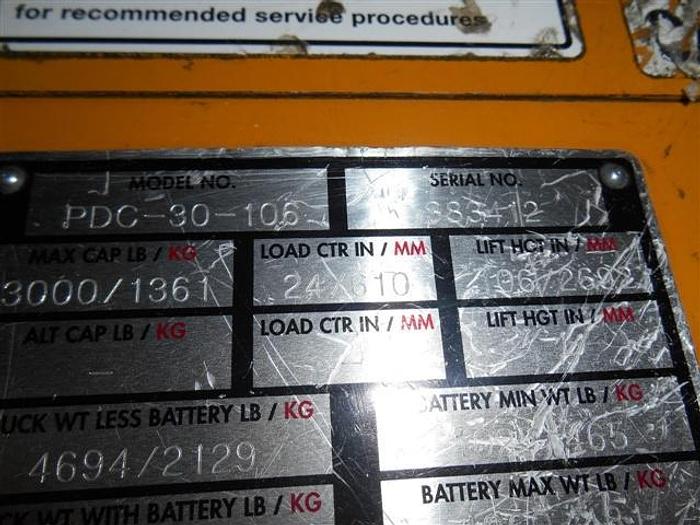 Used Big Joe Walk-behind Lift, Model PDC-30