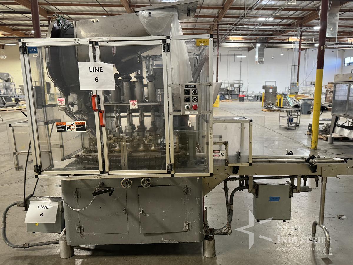 Used 4 Spindle Capper w/Hopper