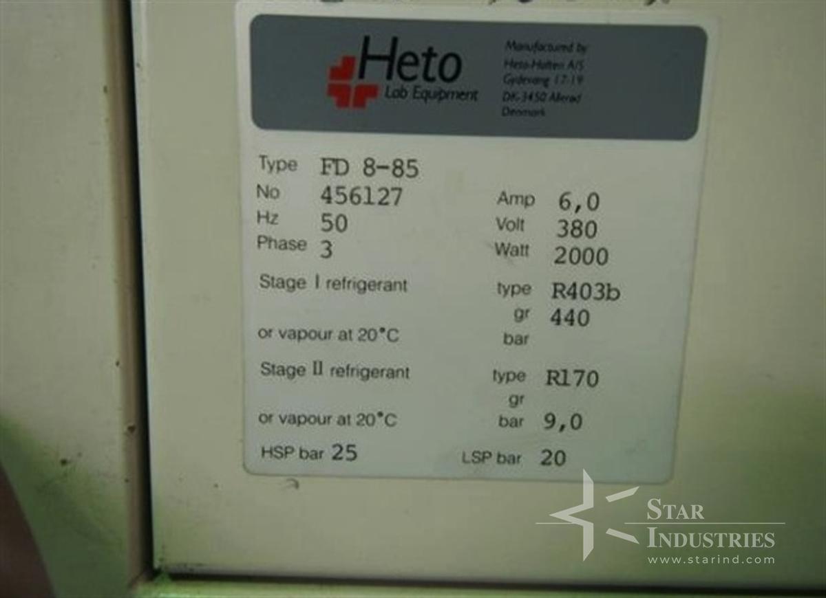 Used Hull LX8 laboratory 5 shelf Stoppering Freeze Dryer
