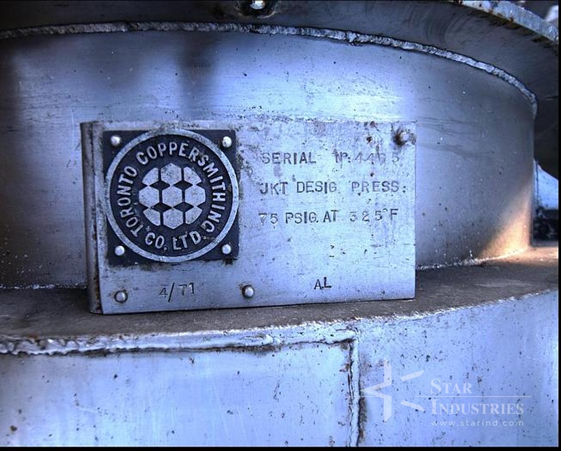 Used Tank, 750 Gallon, Stainless Steel, Jacket, Agitated