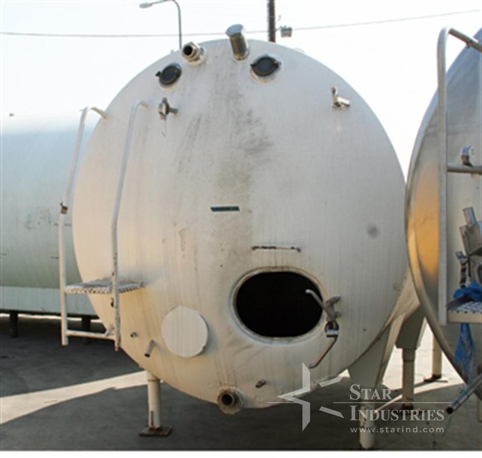 Used 3,000 gallon Storage Tank, s.s., horizontal