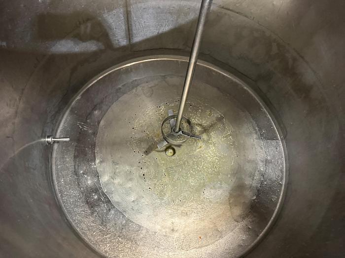 Used Tank, 170 Gallon, 316 Stainless Steel, Jacketed, Agitated