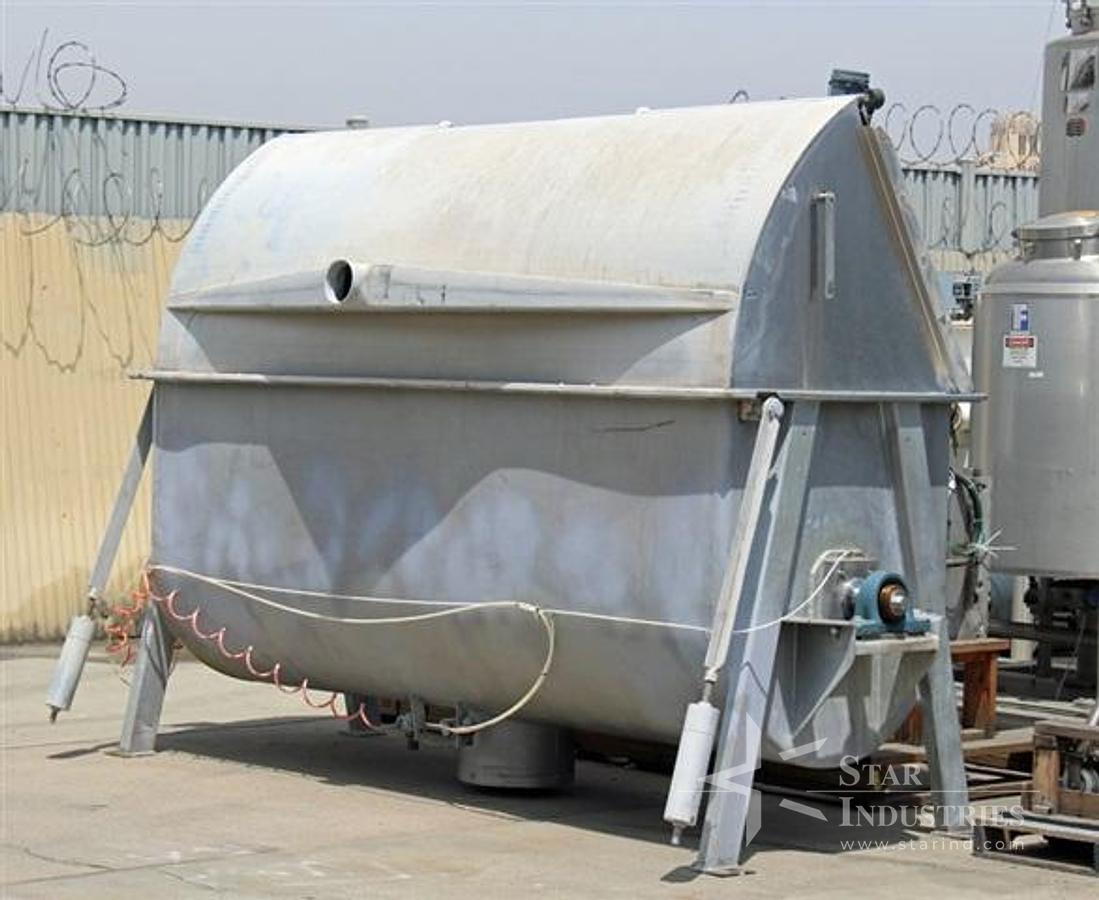 Used 110 Cubic Foot double Strong Scott Ribbon Blender, 60 h.p., w/ dust cover
