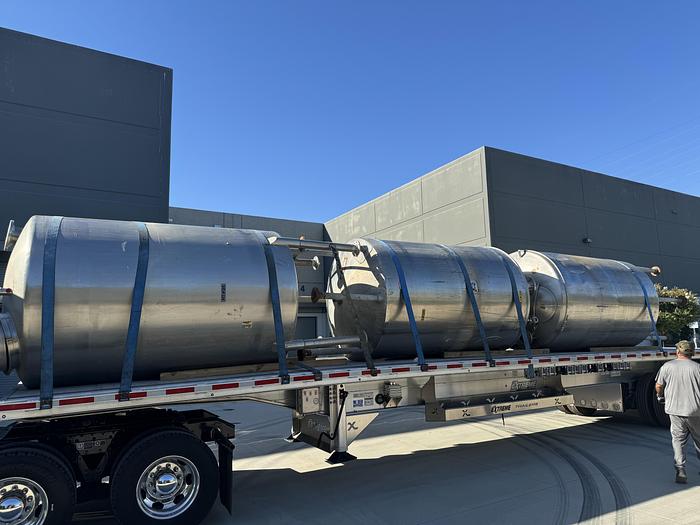 Used Stainless Steel Dish Bottom Tank, Approx. 2,000 Gallon Capacity