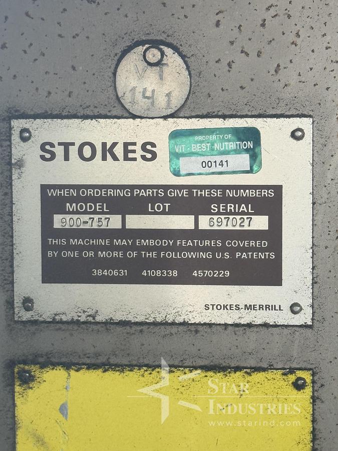 Used Genesis DT Stokes Tablet Press