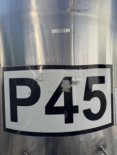 Used Tank, 550 Gallon, 316 Stainless Steel, Dome Top, Cone Bottom, Portable