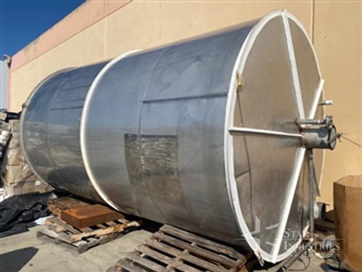 Used Storage Tank, 8250 Gallons, 316 Stainless Steel,