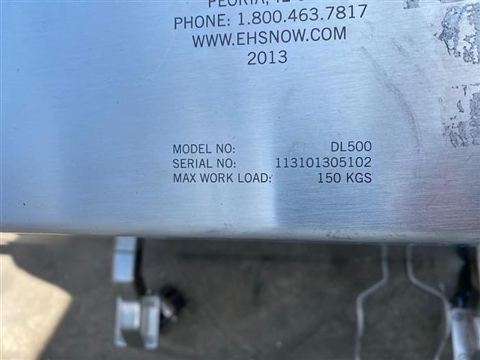 Used E/H/S Solutions Stainless Steel Drum Cart, Model DL500, 150 kg max.