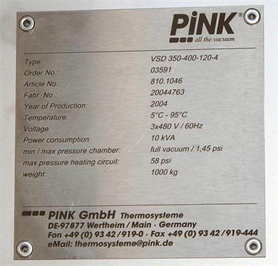 Used Pink Vacuum Oven VSD