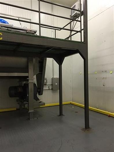 Used 400 Cu Ft Aaron Process Ribbon Blender, S/S, 75 Hp
