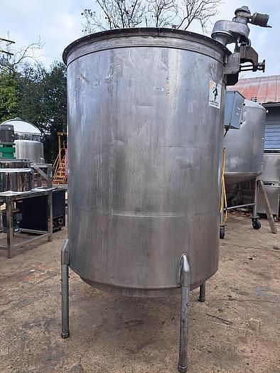 Used Tank, 800-Gallon, Stainless Steel, Agitated, MIX-MOR Mixer