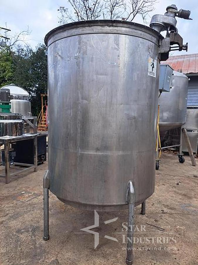 Used Tank, 800-Gallon, Stainless Steel, Agitated, MIX-MOR Mixer