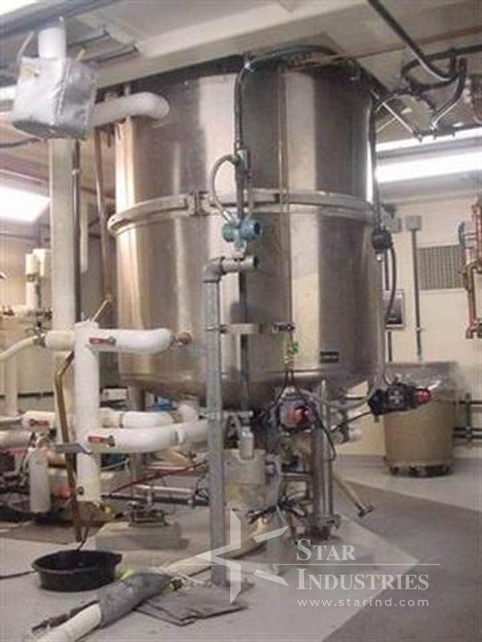 Used Lee 391 Gallon Vertical Double Motion Vacuum Jacketed Tanks