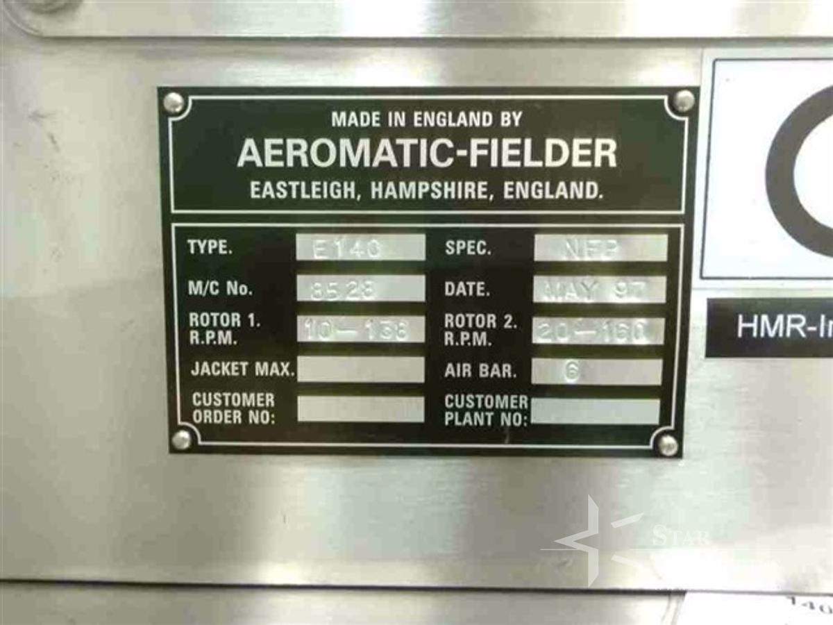 Used Aeromatic Fielder E-140 Extruder