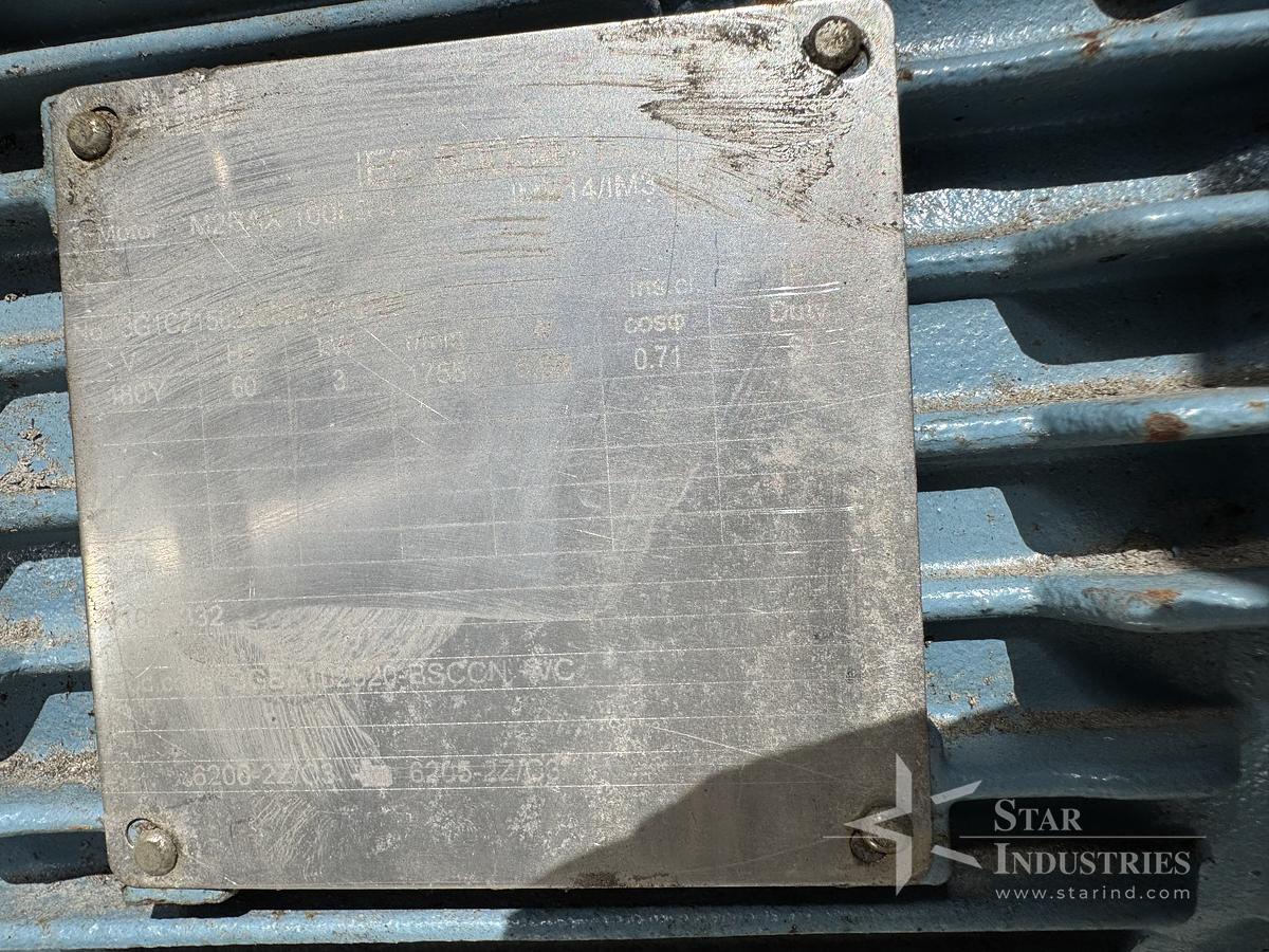 Used Stainless Steel Screw Conveyor, 96'' drop discharge