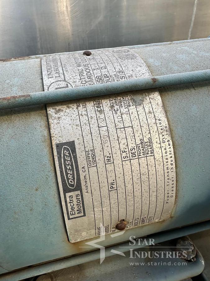 Used Patterson-Kelley 5 c.f. S.S. Cross-flow Blender w/ small Pin Bar