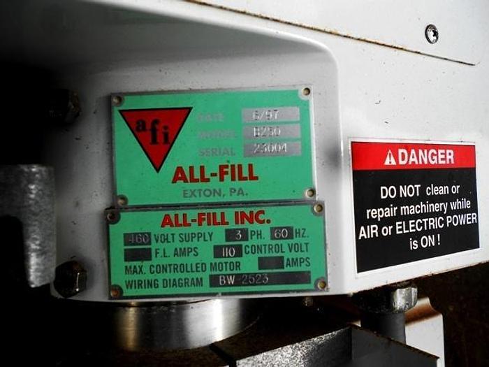 Used All Fill Single Head Semi-Automatic Powder Filler
