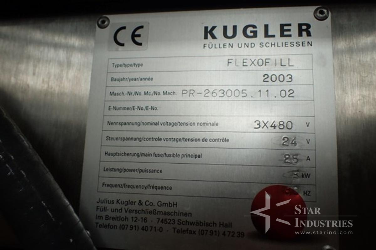 Used Kugler Monoblock 'Flexofill' Volumetric Filling Line
