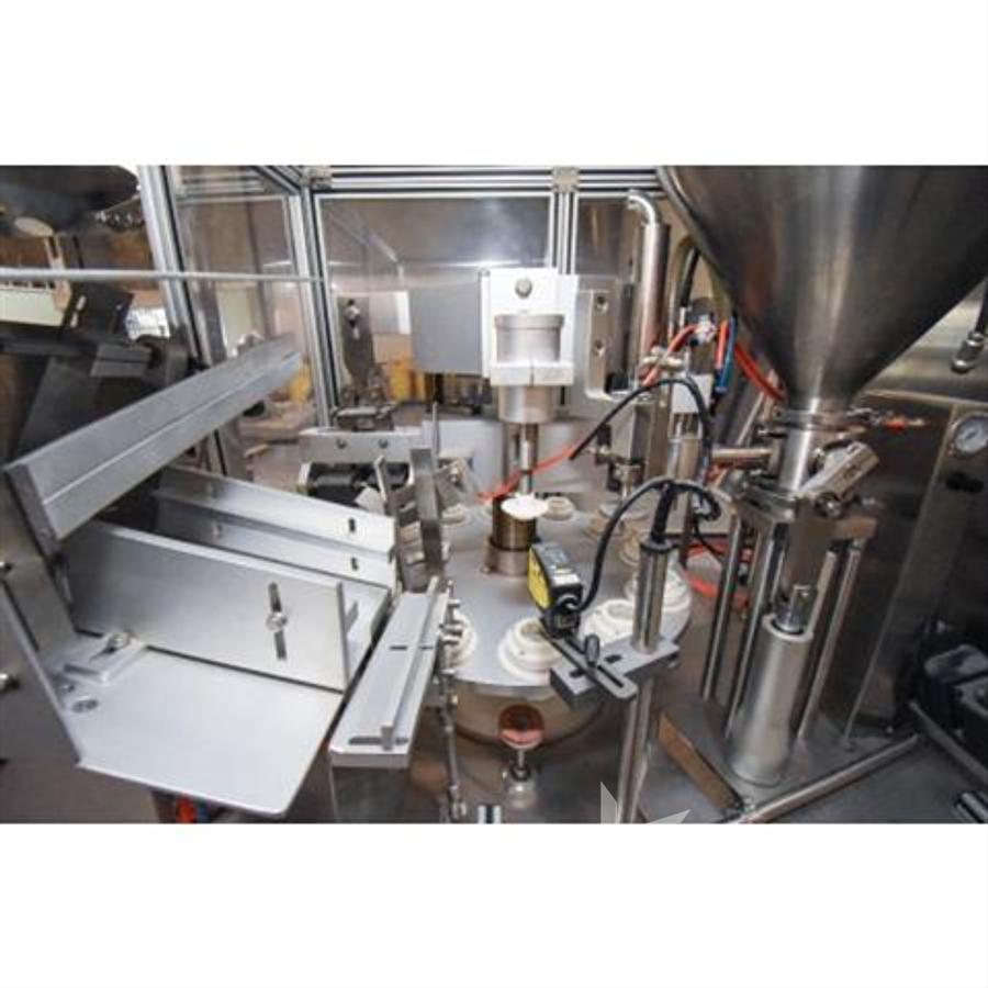 Used GF-400 Tube Filler/Sealer, rated 30-70 per minute