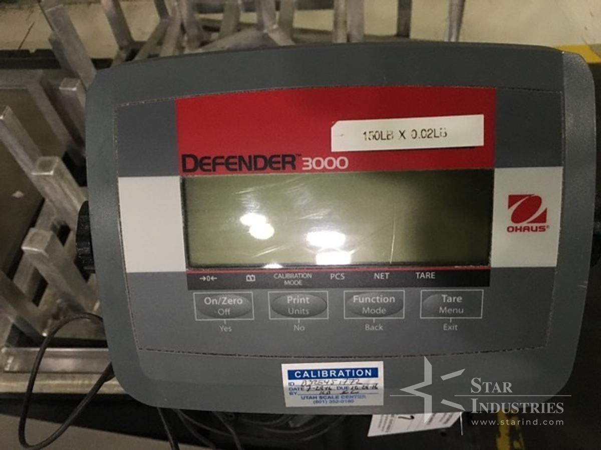 Used Ohaus Defender 3000, Model T31P 150 lbs. Scale