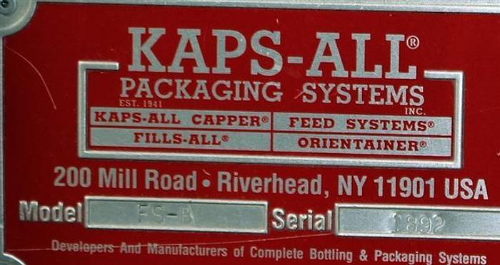 Used Kaps-All Model G-A 6 spindle Capper w/ FS-B Elevator