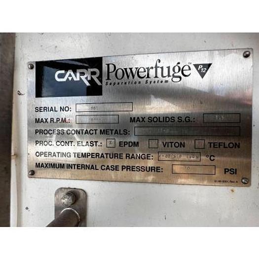Used CARR powerfuge P12 Separation system4