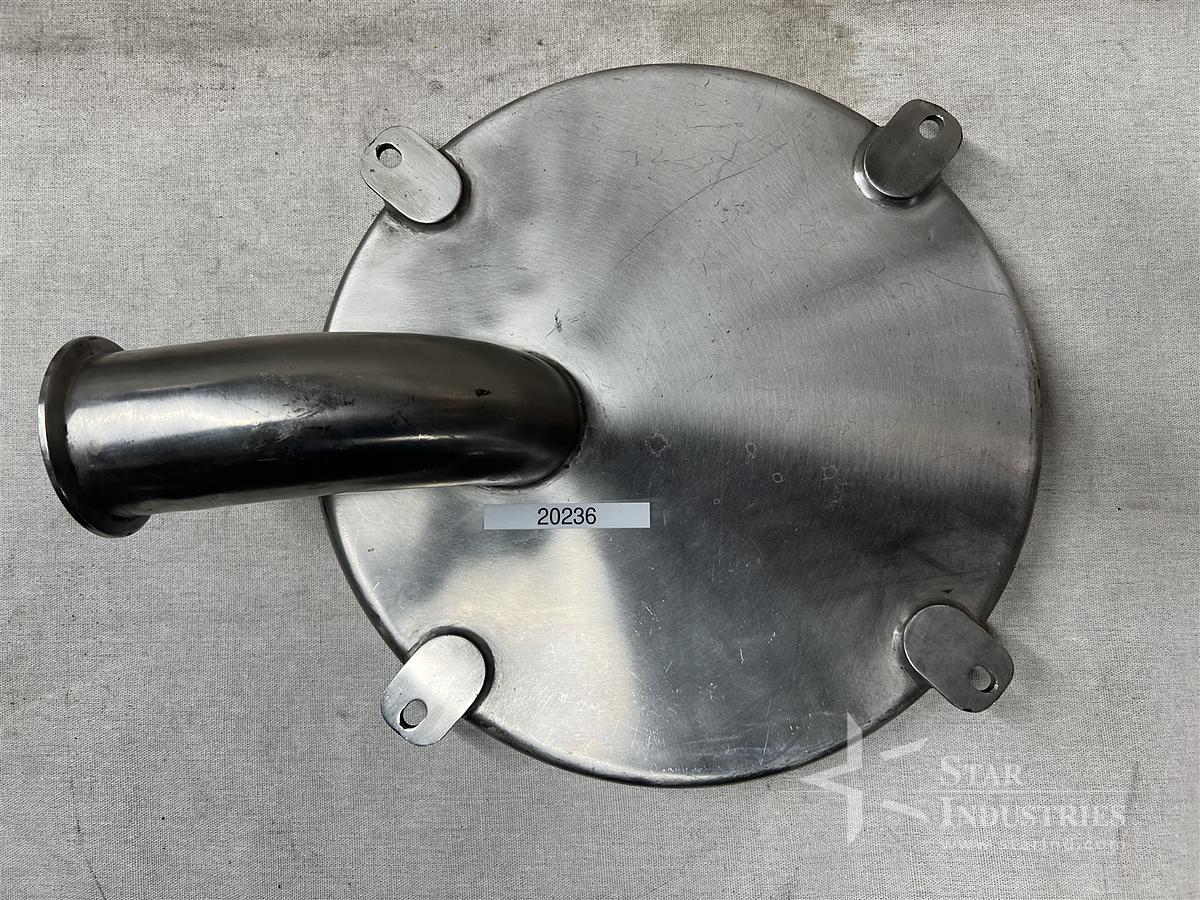 Used Stainless Steel Hopper Lid with Tube Inlet