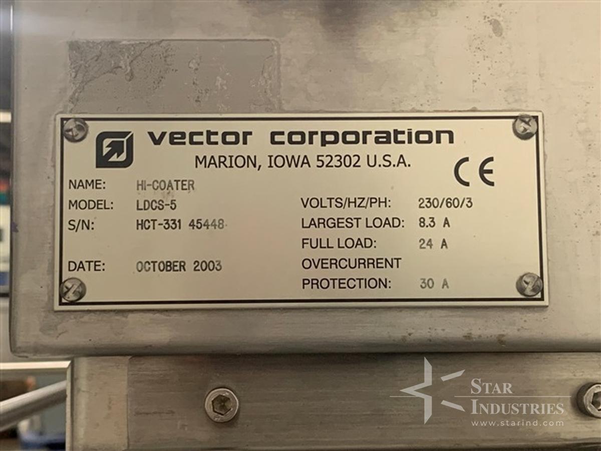Used Vector LDCS 5 Coating Pan