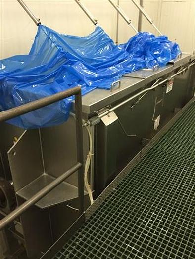 Used 400 Cu Ft Aaron Process Ribbon Blender, S/S, 75 Hp